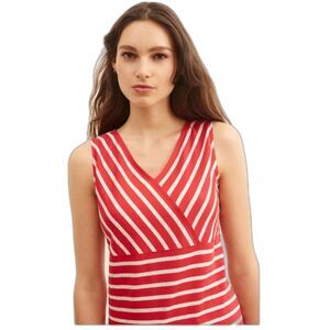 Saint James l'atelier Sailor Red White Speckled Sleeveless V-neck camisole Top
